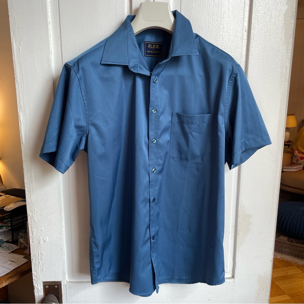 Flex Men's Luxury Collection Blue Button Up Shirt